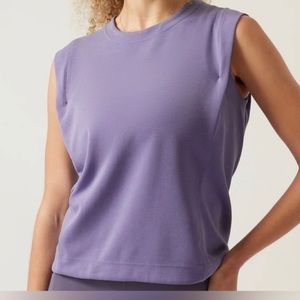 Athleta Seasoft Tank Sweatshirt Sleeveless Dusk Purple S
